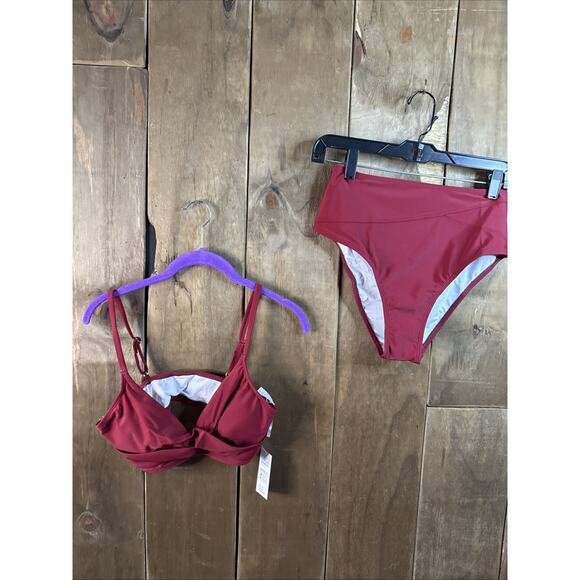 Cupshe Cranberry Bikini, Small - Picture 1 of 4